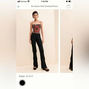 Anthropologie en saison knit clinched flare pants - size L